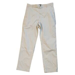 Banana Republic Women's Pants Size 12 High Rise Authentic Chino Creme